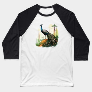 Peafowl Baseball T-Shirt